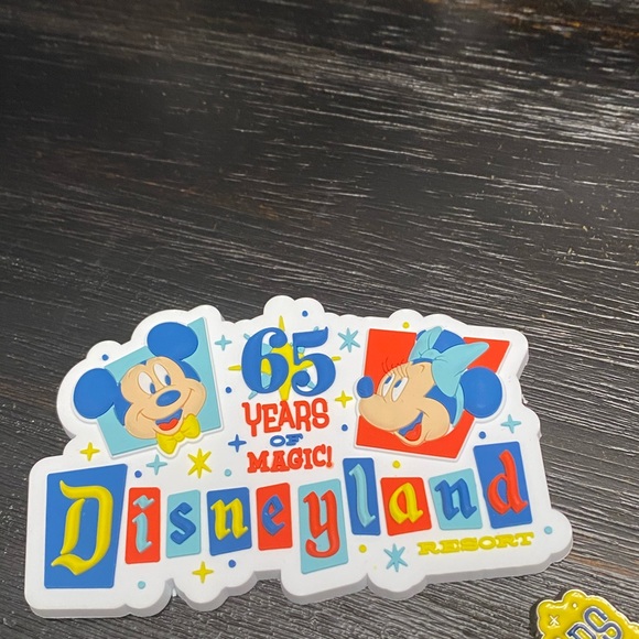 Disneyland 65th Anniversary Keychain and Magnet - Picture 2 of 5